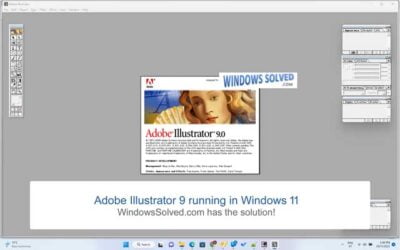 Adobe Illustrator 9 & Windows 11