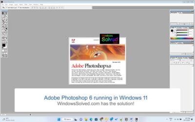 Solved – Adobe Photoshop 6 and Windows 11