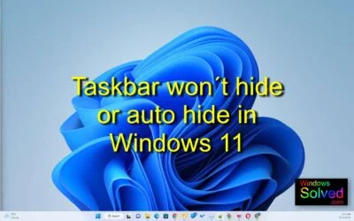 Solved – Taskbar Not Auto-Hiding | Windows 11