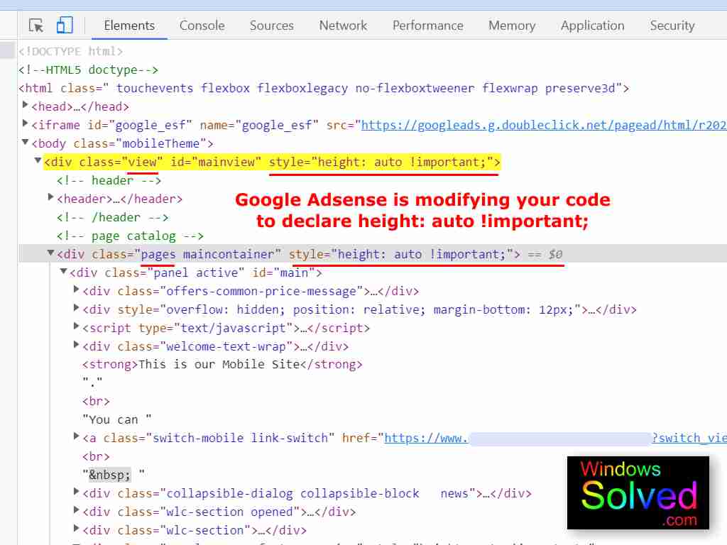 Solved-Google-Adsense-Height-Auto-Important