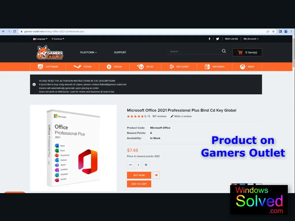 We reviewed this product from gamers-outlet.net - Microsoft Office 2021 Professional Plus Bind Cd Key Global